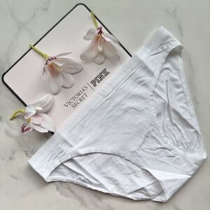 NWOT VICTORIA'S SECRET STRETCH COTTON BIKINI PANTY IN VS WHITE SIZE S/M/L/XL